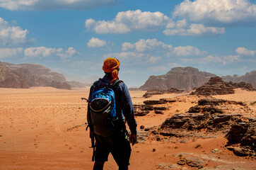 hiker in the desert