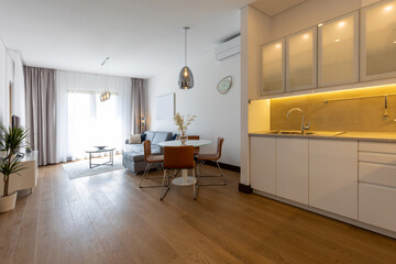 Interior of a modern open plan apartment