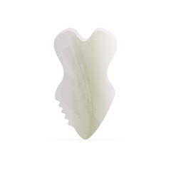 Gua Sha Stone with Marble Texture for Beauty Facial Massage Therapy. Skin Care Anti-Aging Tools. Modern Flat Vector Illustrations. Social Media Ads.