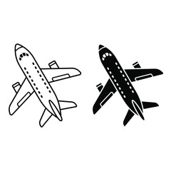 Aircraft icon vector set. airplane illustration sign collection. plane symbol or logo.