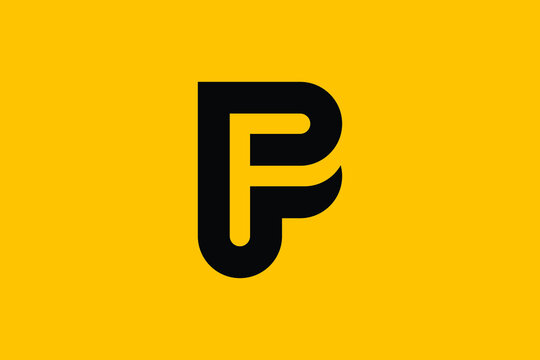 Initial Letter PF Logo Template Design Stock Vector | Adobe Stock