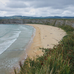 Cliff turquoise water summer Atlantic