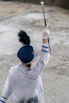 A girl in the parade celebrating the national day celebration in Norway