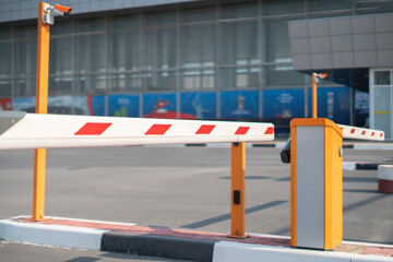 road car gate barrier, safety entrance pass