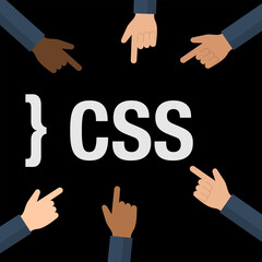 CSS development, programming concept