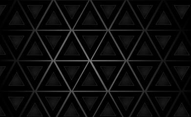 black and gray triangular carbon texture, 3d curly triangles bac