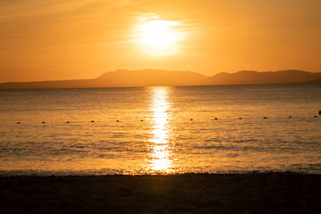 沖縄国頭村の夕日