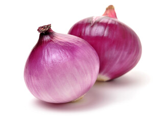 Red onion isolated on white background 
