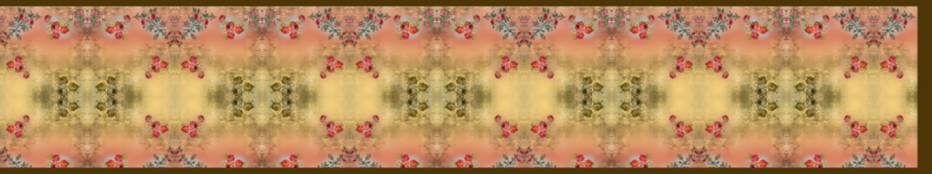 Digital textile saree design and colourfull background © PRATIK