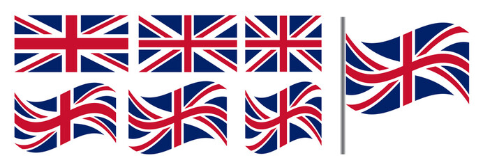 Flag of United Kingdom. Vector. Flag of the United Kingdom (Union Jack)  vector image of British flag. uk flag.