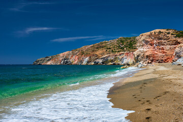 Obraz premium Paleochori beach, Milos island, Cyclades, Greece