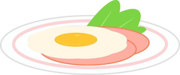 breakfast ham and eggs