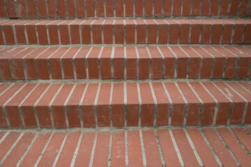 Historical garden stairs built of modern clinker bricks