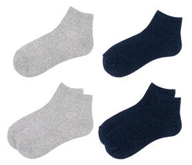 Low cut socks pack isolated on white