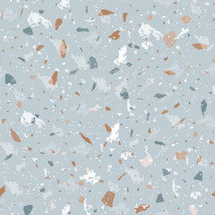 Terrazzo seamless pattern. Gentle classic flooring