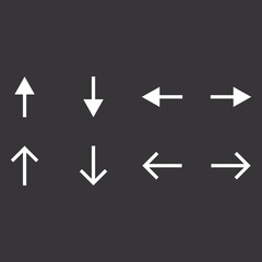 arrow icon on grey background