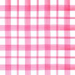 Red watercolor seamless checkered pattern