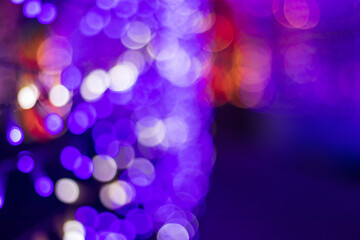 Shot of a colorful background with blurred lights. Concept
