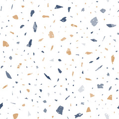 Terrazzo seamless pattern. Gentle classic flooring