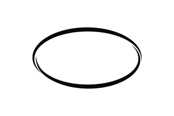 Blank Oval Template Emblem, Vector Frame
