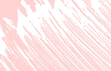 Grunge texture. Distress pink rough trace. Glamoro