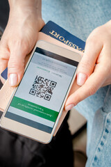 Travel. Online travel plans with Covid passport and Covid test. Traveling after quarantine, lockdown, covid 19. Staycation.local travel new normal.Tourism after border opening, quarantine end