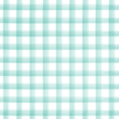 Green watercolor seamless checkered pattern