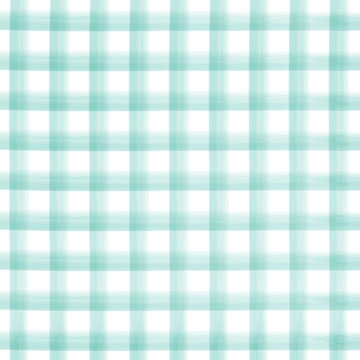 Green watercolor seamless checkered pattern