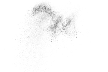 Distressed black texture. Dark grainy texture on white background. Dust overlay textured. Grain noise particles. Rusted white effect. Grunge design elements. Vector illustration, EPS 10.
