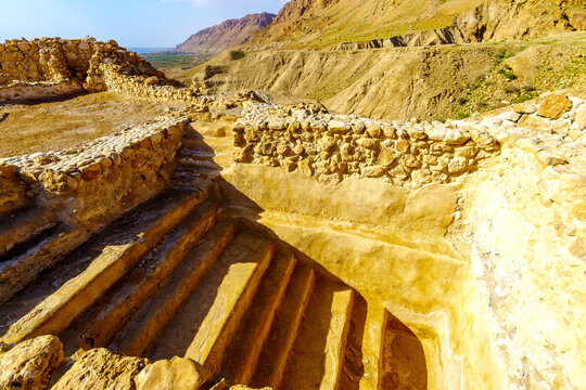 Ancient water reservoir in Qumran