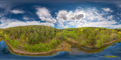 platinate forest 360° x 180° aerial vr airpano