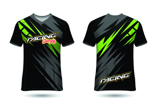 Sports Racing  Jersey Design Template for Team Uniforms Vector