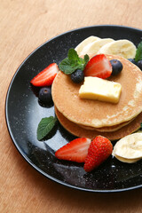 Assorted fruit pancakes