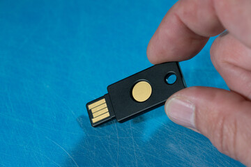 USB stick with a secret key to access encrypted files