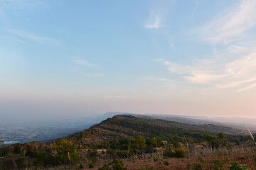 sunset over the mountains