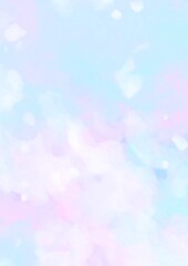 ピンクと水色の淡い水彩テクスチャ背景