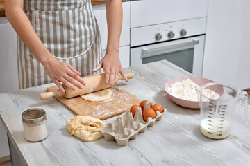 housewife cooking on kitchen at the home.