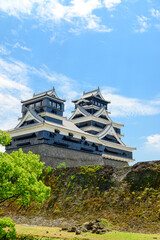 熊本城「復興再建：2021年春撮影」足場を外した天守閣風景  Kumamoto Castle...