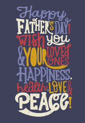 Obraz premium Vector illustration. Handwritten lettering. Lettering for the holiday Father's Day. Typography vector design for greeting cards and poster. Design template celebration.