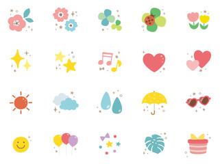 かわいい手書き絵文字（emoji icon）