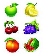Traditional Mediterranean fruit isolated on white background