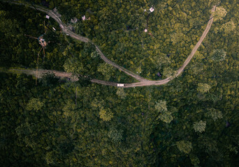 Tea plantations aerial view
