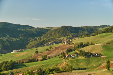 Countryside, summer landscape near Modena, Emilia-Romagna, Italy. 
