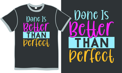 done is better than perfect, strategy success frame quote, typography progress vintage design