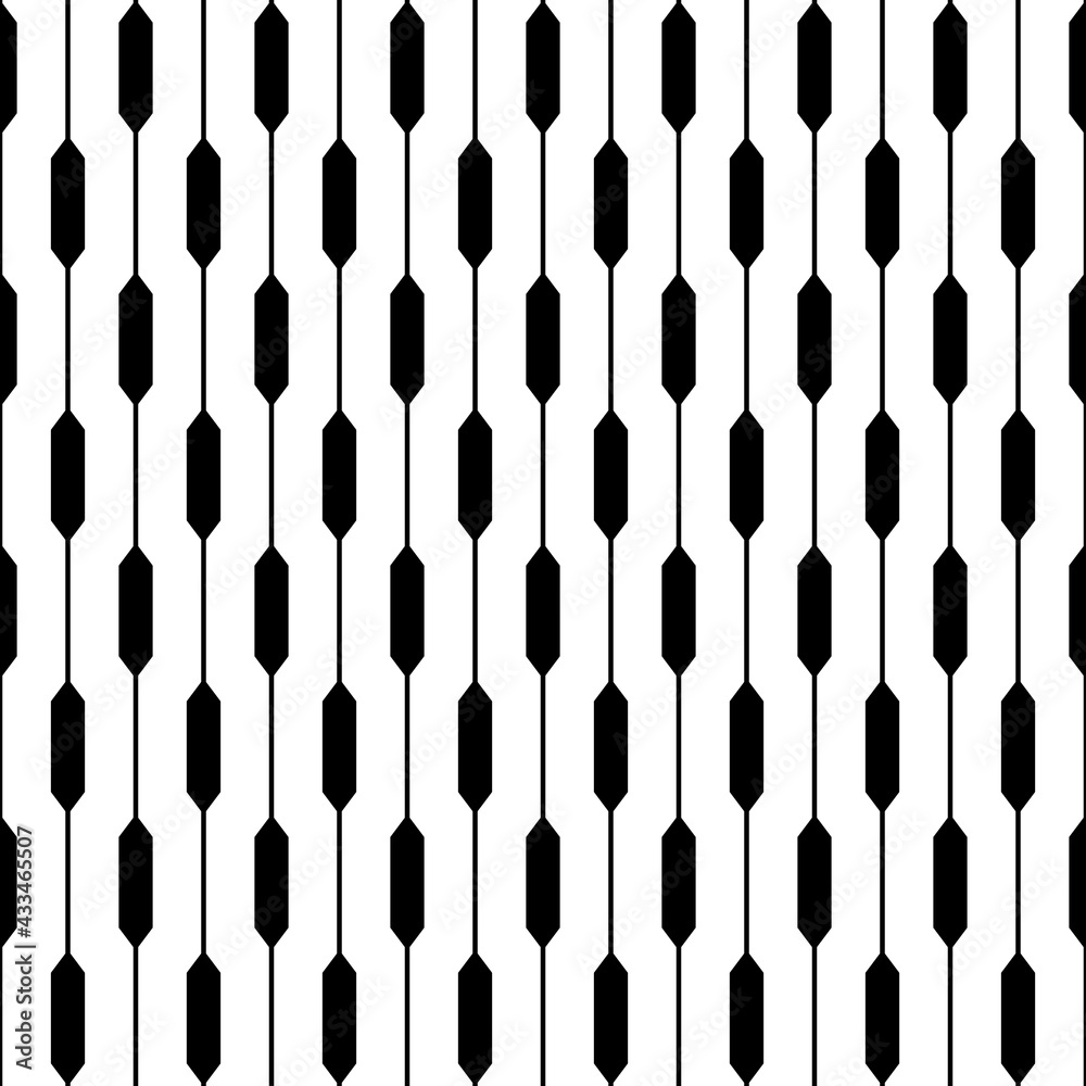 Aufkleber vertical hexagons on ropes. vector black seamless hexahonal shapes.