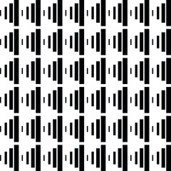 simple black seamless pattern, on a white background. Stripes that create the appearance of a triangles.