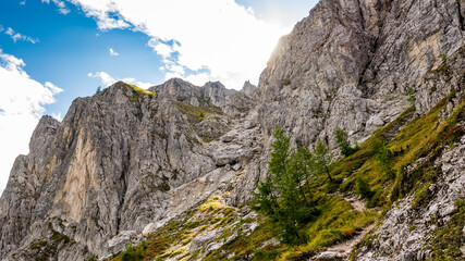 Fototapeta na wymiar Dolomites mountains south tyrol - Croda Rossa 