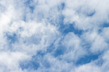 White clouds floating in the sky Giving a feeling of relaxation Sky pictures for background