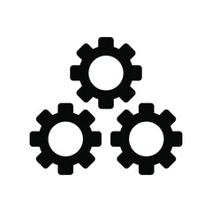Gears icon vector graphic illustration