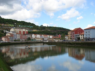 Fototapeta na wymiar Cleaning the Bilbao Estuary